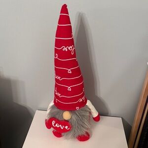 Red Holiday Gnome Plush Decor